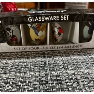 Disney Glassware shot glass - Black, Yellow, Red